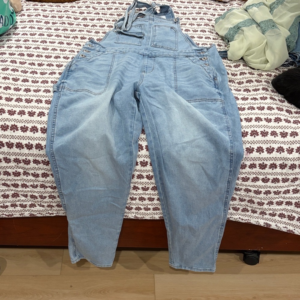 Celebrity Pink Light Blue Denim Overalls
